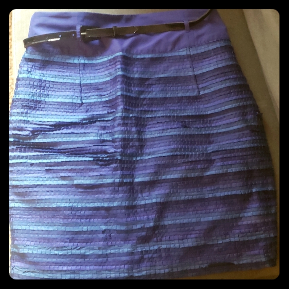 Reiss Blue Stripped Skirt